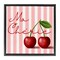Stupell Industries Ma Cherie Stripes & Cherries Floating Frame, design by Marcus Prime